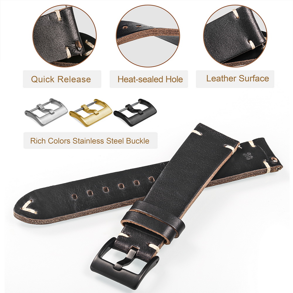 Hemsut Leather Watch Bands Qui - Suede Strap Watch recension och pris